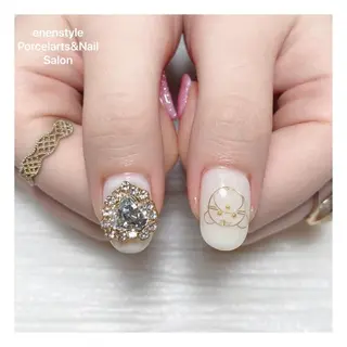 ミディアム ネイル 🐾enen style 🐾のネイルデザイン