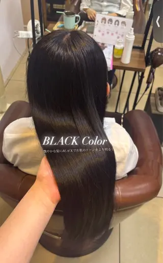 セミロング eMu透明感カラー ちゅる髪yuki✩のヘアスタイル