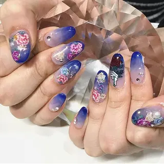 ネイル 渋谷／チップ長さ出し 👑アプレgel-xのネイルデザイン