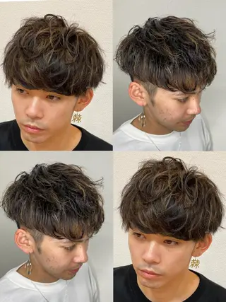 ショート 🔥メンズパーマ 特化 渡辺一翔のヘアスタイル