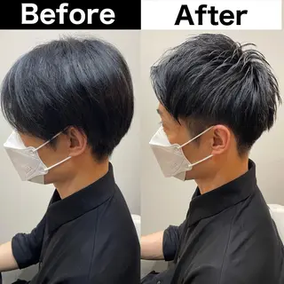メンズ Soleria 田中慎一のヘアスタイル