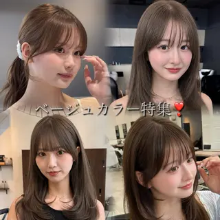カラー ‎小倉/透明感カラー ‎🤍￤ゆうか🎀のヘアスタイル