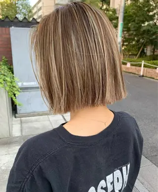 ショート カラー お顔まわりカット たなかちなみ🦤♡のヘアスタイル