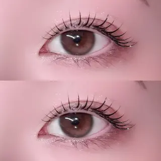 マツエク・マツパ 🎀束感/上下エク/ 𝙍𝙐𝘼 🎀のマツエク・マツパデザイン
