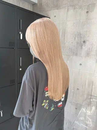 ミディアム 🌷FUKA🌷 まろやかハイトーンのヘアスタイル