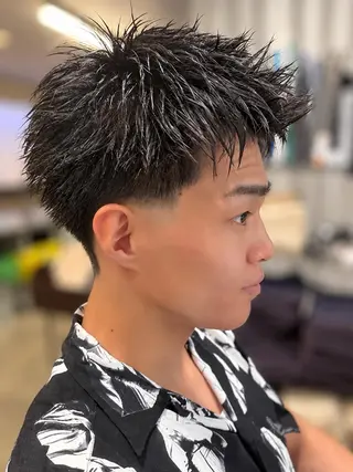 ショート メンズ特化、Li'a パーマ縮毛、ANNAのヘアスタイル