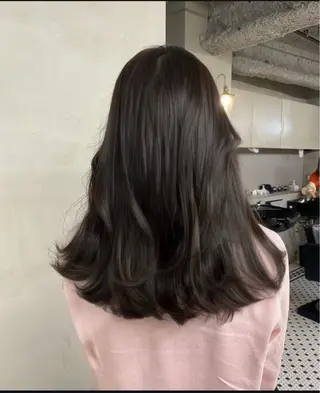 ロング カラー 新宿/韓国ヘア/ 髪質改善ストレートのヘアスタイル