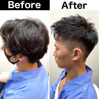 メンズ Soleria 田中慎一のヘアスタイル