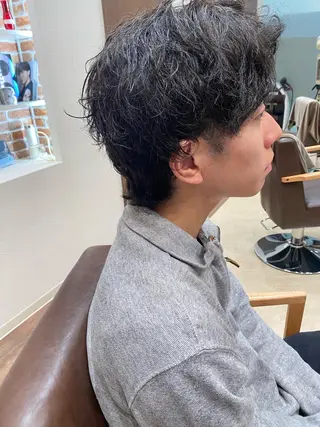 ショート カラー パーマ メンズ TELA HAIR 大輪のヘアスタイル