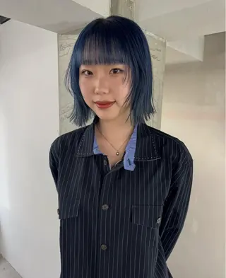 ミディアム カラー パーマ ヘアアレンジ メンズ 心斎橋美容室 Junのヘアスタイル