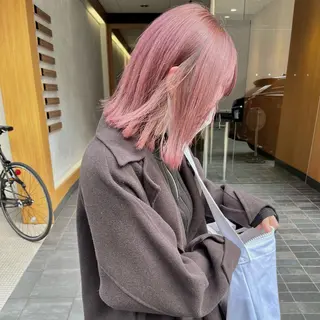 ミディアム カラー 堺 鳳 ママ美容師 yukariのヘアスタイル