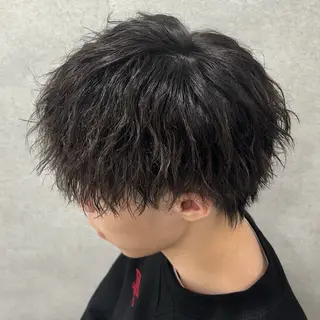 パーマ メンズ 札幌No.1フェザー KAITOのヘアスタイル