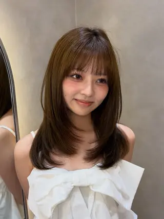 ミディアム Ayano🎀似 合わせ×透明感🎀のヘアスタイル