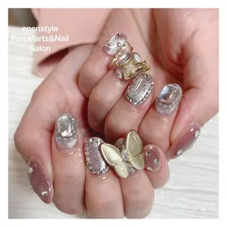 ミディアム ネイル 🐾enen style 🐾のネイルデザイン