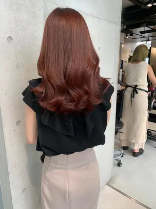 セミロング カラー 透明感カラー✂︎ /縮毛矯正/YUKAのヘアスタイル