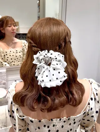 ショート カラー ヘアアレンジ 顔周り/透明感/銀座 🩵rinoのヘアスタイル