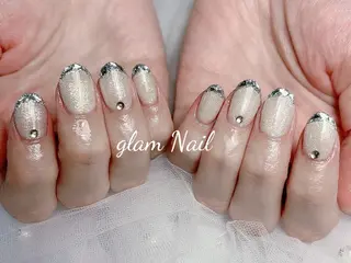 ネイル エツメ💅 長さ出し🎀デザインのネイルデザイン
