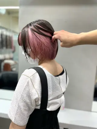 カラー yasuハイトーン/ デザインカラーのヘアスタイル