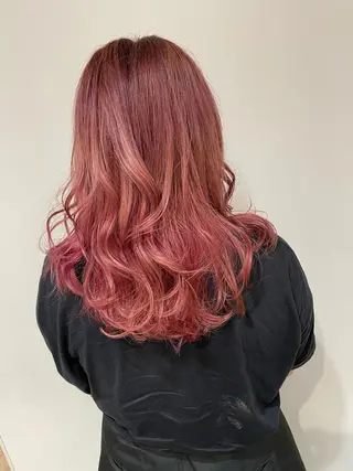 ミディアム カラー 髪質改善カラー韓国風 レイヤーtudaのヘアスタイル