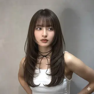セミロング カラー RYU/レイヤー /透明感艶カラーのヘアスタイル