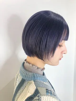 ショート カラー 🧨ブリーチー×ボブ レイヤー💎じゅえるのヘアスタイル