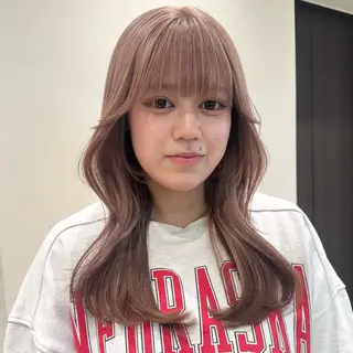 セミロング レイヤー| ハイトーン|めぐ🫧のヘアスタイル