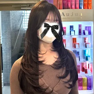 ロング 韓国レイヤー/ダブル カラー/フウカ🤍のヘアスタイル