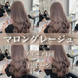 セミロング カラー センターパート特化 井上健太のヘアスタイル