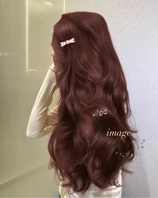 カラー girlな暖色ヘア 🪽🫧ハルナ🎀のヘアスタイル