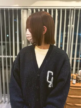 ショート 中目黒ブリーチカラー ボブ橋本青輝のヘアスタイル