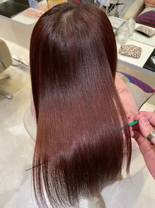 ロング 髪質改善・縮毛矯正 濱　泰賀のヘアスタイル