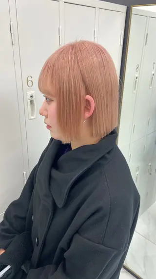ミディアム カラー ヘアアレンジ girlyハイトーン /airi🍓🎀のヘアスタイル