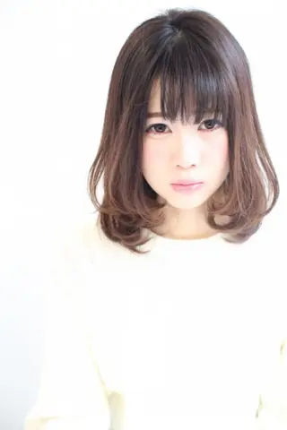 ミディアム ナチュラルスタイル/ 透明感カラー/比嘉のヘアスタイル