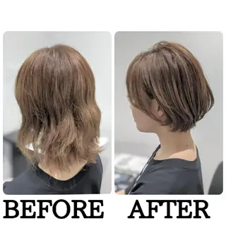 ショート 心斎橋/難波ショート 白髪ぼかし 中尾のヘアスタイル