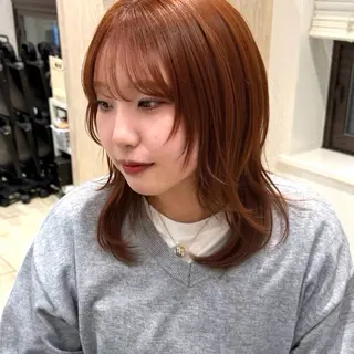 ミディアム カラー レイヤー×髪質改善 🌀渋谷 KANAのヘアスタイル