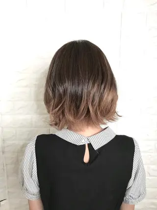 ミディアム カラー 髪質改善縮毛矯正 美容師✂️山崎竜二のヘアスタイル