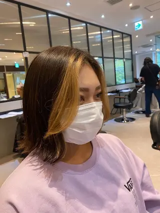 ショート カラー スパイキーショート パーマ　具志堅　太志のヘアスタイル