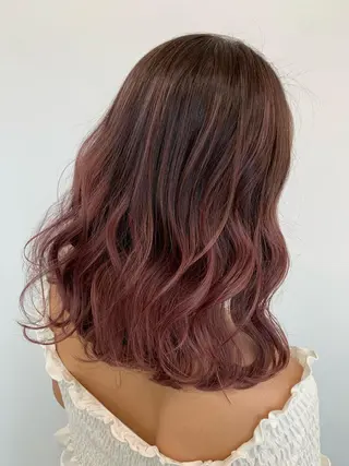 ミディアム カラー 天野 開のヘアスタイル