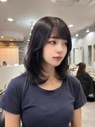 ミディアム カラー YUMEKA🧸 レイヤーカット♡のヘアスタイル