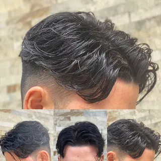 ミディアム 北川 竜也のヘアスタイル