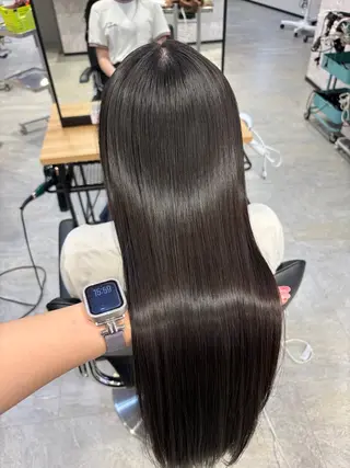 ロング カラー ヘアアレンジ 暖色/暗髪/ 🎀UMI🎀のヘアスタイル