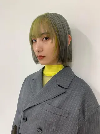 ショート カラー 美髪・シールエクステ ホソタニリョウコのヘアスタイル