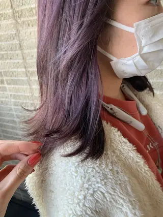 ミディアム カラー パーマ ヘアアレンジ 加藤 綾華のヘアスタイル