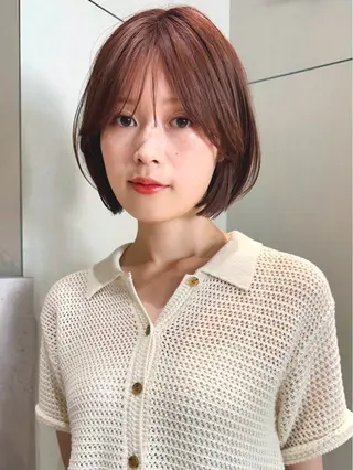 ショート カラー パーマ kazuki【顔周り ×レイヤーカット】のヘアスタイル