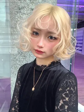 セミロング カラー ユイ☆レイヤー/ ブリーチ卒業カラーのヘアスタイル