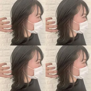 ミディアム カラー ハイトーン/ブリーチ 山崎 悠次のヘアスタイル