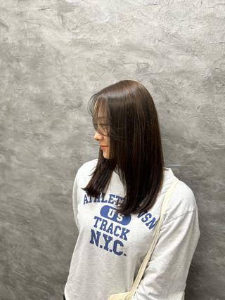 ロング カラー 酸性ストレート/ ボブ/暖色/リコのヘアスタイル