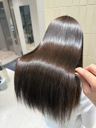 ロング パーマ ヘアアレンジ 縮毛矯正/髪質改善/ ブリーチ毛/木元渓太のヘアスタイル