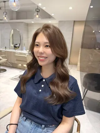 ロング カラー 透明感カラー🌿 グレージュ🐺陽介のヘアスタイル