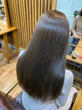 ロング カラー 髪質改善&縮毛矯正 カット/soyaのヘアスタイル